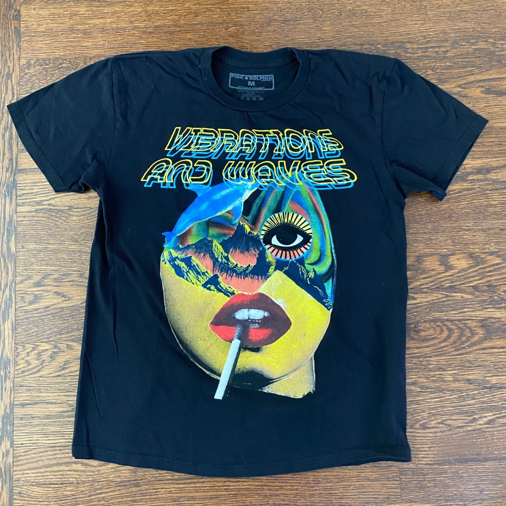 Pink Dolphin shirt, black, size medium